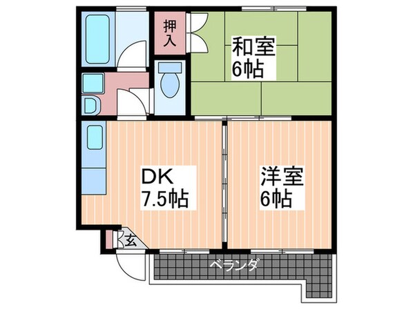 ハイム青崎Ⅱの物件間取画像